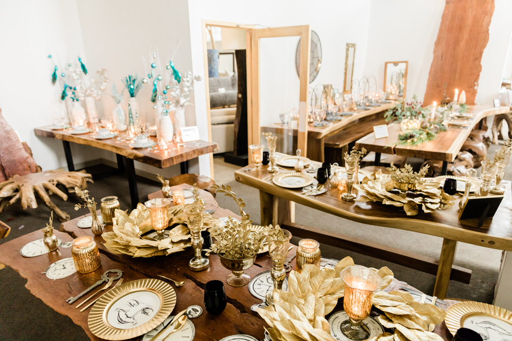 Gold Steampunk Christmas Dining Table