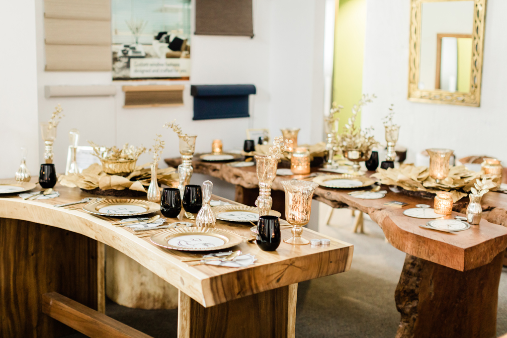 Gold Steampunk Christmas Dining Table