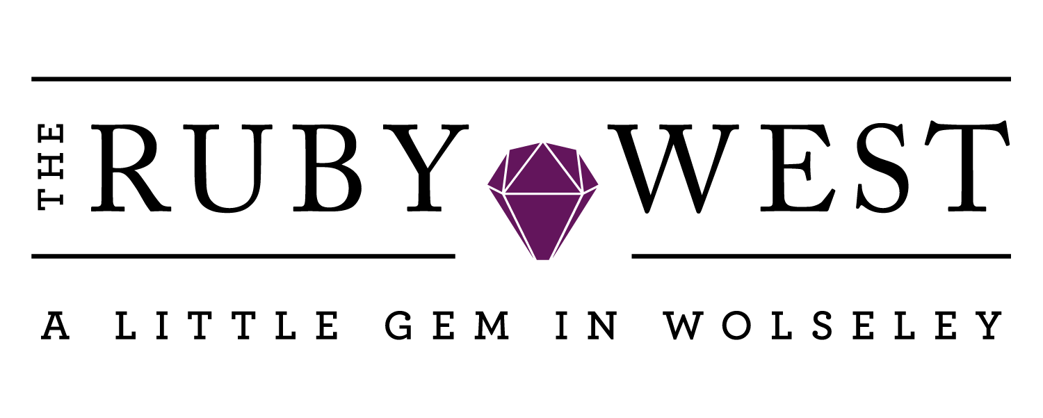 Ruby West Wolseley restaurant black and purple logo